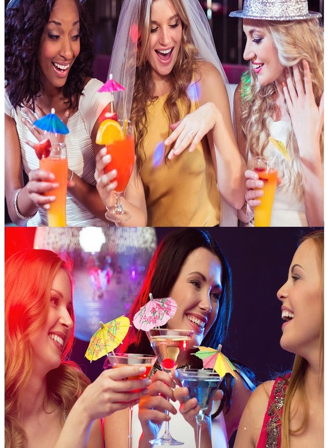 Haundry Cocktail Umbrella Picks, 50-Pack Drink Umbrella Toothpicks, Colorful Paper Cupcake Toppers for Luau Party Sandwich Fruit, Wooden Cocktail Picks for Tropical Hawaiian Tiki Party Decoration - Image 4